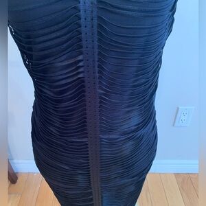 NWT Supertrash Black Ruched Bodycon Dress